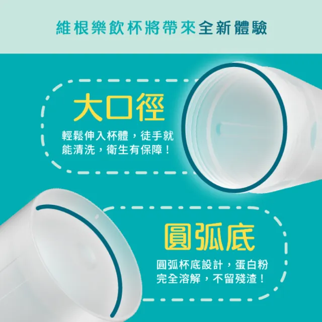 【THE VEGAN 樂維根】樂飲杯/搖搖杯 白色 650ml(泡蛋白粉首選)