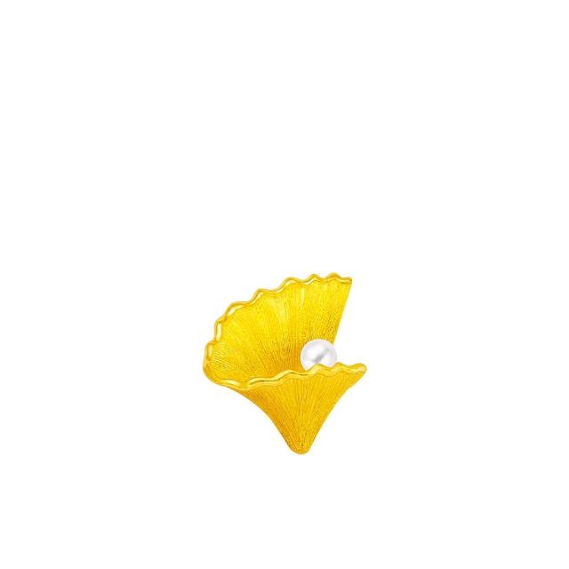 【Just Gold 鎮金店】綻美de Perle 黃金單耳耳環