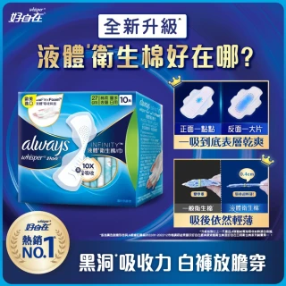 【好自在】INFINITY液體衛生棉5入組 超強吸收不悶濕(27cm/34cm任選)