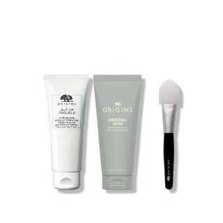 【ORIGINS 品木宣言】粉紅奇蹟面膜組(天生麗質粉美肌面膜75ml+奇蹟抗痘面膜75ml)