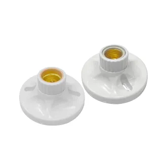 【加特屋】10入組-E27引掛式燈座 陶瓷燈頭 電木燈頭 二款可選(耐高溫 歐風 瓷芯 吸頂 珍珠燈座 E27)