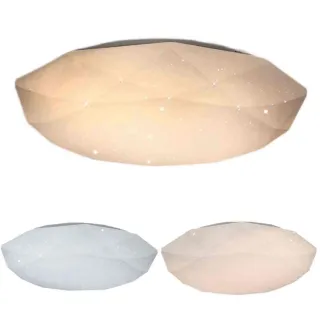 【聚美照明】吸頂燈 80W8800流明6-8坪 星鑽臥室燈 無極三色調光附遙控 60cm(簡約星空鑽石燈/防藍光高顯色)