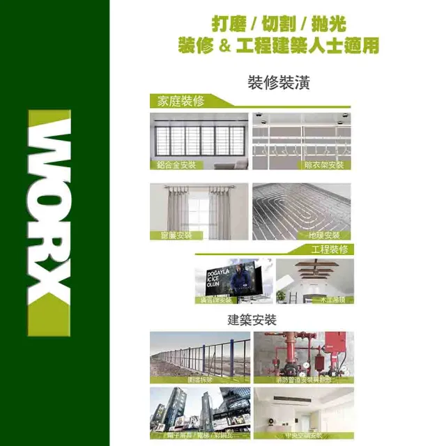 【WORX 威克士】20V 100mm 砂輪機 WU808.5(角磨機 磨切機 平面 無刷鋰電角磨機 鋰電無刷平面砂輪機)