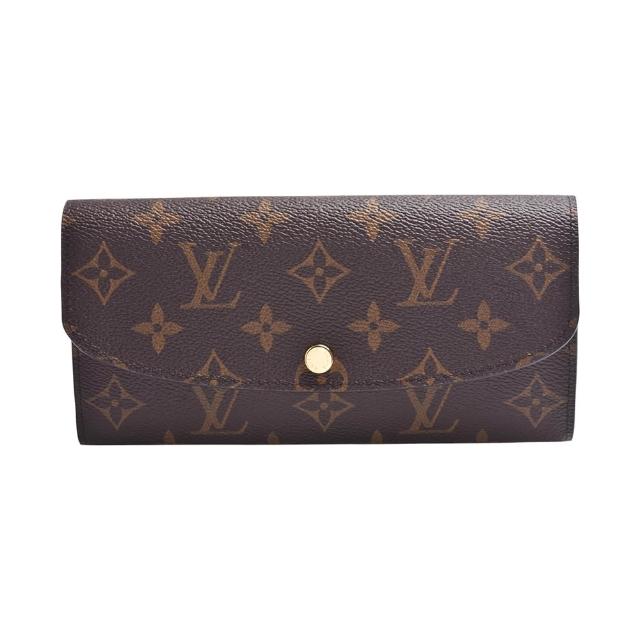 【Louis Vuitton 路易威登】M61289 Emilie系列經典Monogram釦式長夾