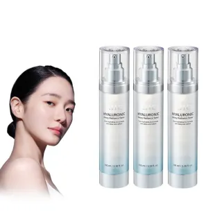 【AHC】超能玻尿酸肌亮保濕機能水100ml 3入組(保濕化妝水 維他命C 穀胱甘肽 濕敷神器)