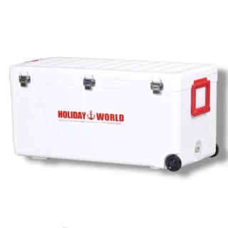 【SHINWA 伸和】伸和 HOLIDAY WORLD LC 48L 紅白色 保冷保溫冰箱(冰箱/配備/釣具/露營)