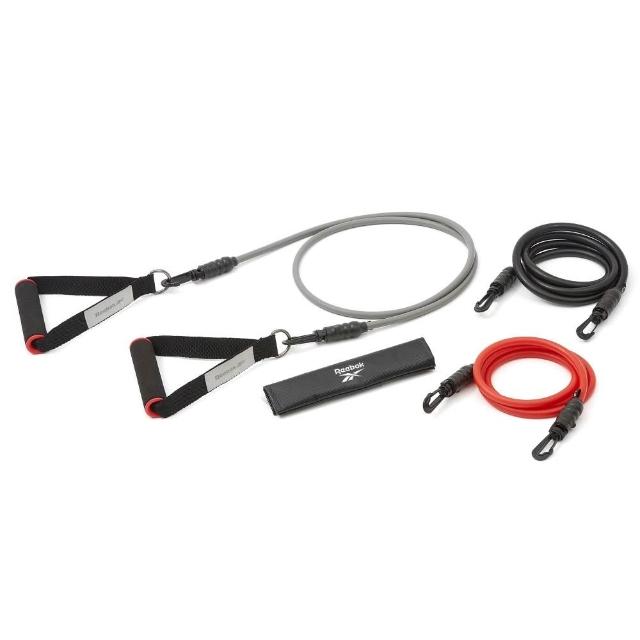 【REEBOK】Power Tube Set 基礎款可調式拉力繩組(阻力繩、健身配件、運動配件)