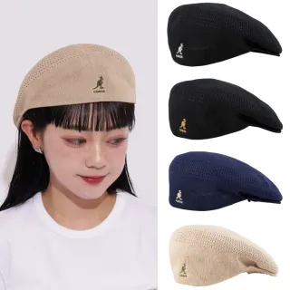【KANGOL】TROPIC 504 VENTAIR 袋鼠 編織小畫家帽 透氣貝雷 LOGO休閒小偷帽 男女 0290BC 多色任選