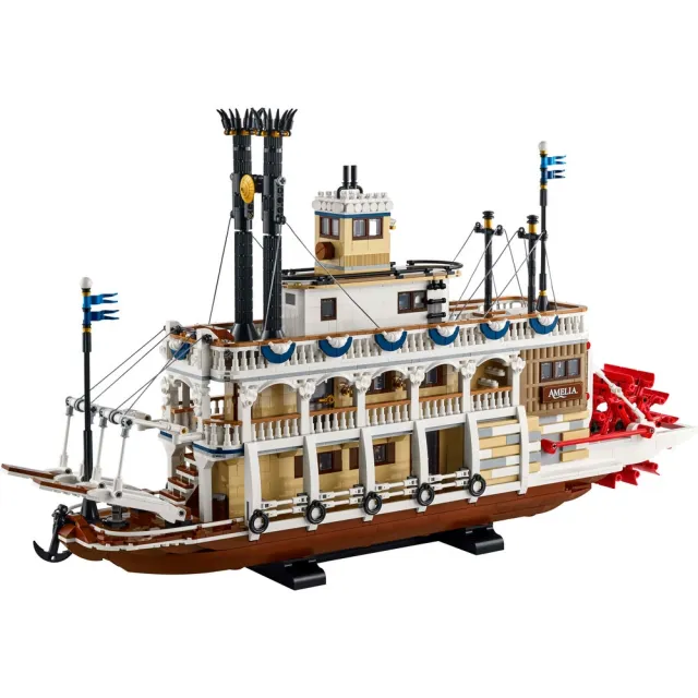 【LEGO 樂高】Ideas 21356 河上汽船(船玩具 蒸汽船 居家擺設 積木)
