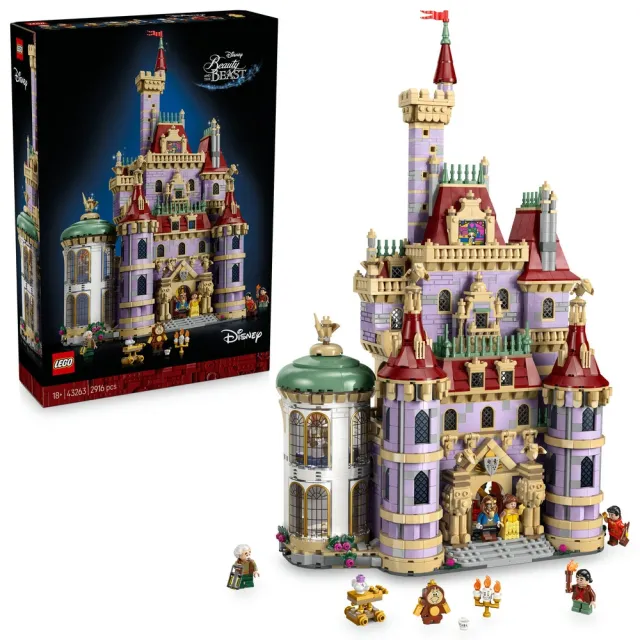 【LEGO 樂高】迪士尼系列 43263 《美女與野獸》城堡(迪士尼 貝兒 城堡建築 居家擺設)