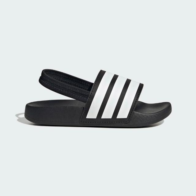 【adidas 愛迪達】涼鞋 童鞋 大童 男女童 ADILETTE ESTRAP C 黑 JR5328