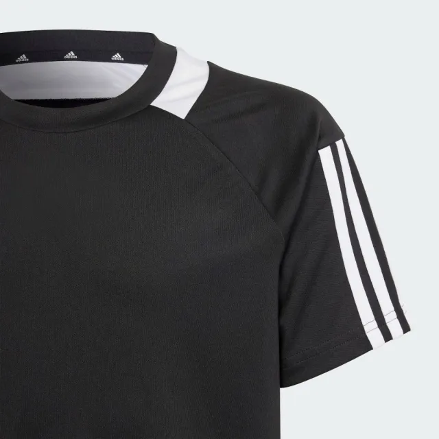 【adidas 愛迪達】短袖上衣 童裝 大童 男童 亞規 J SERE T 黑 IS0329