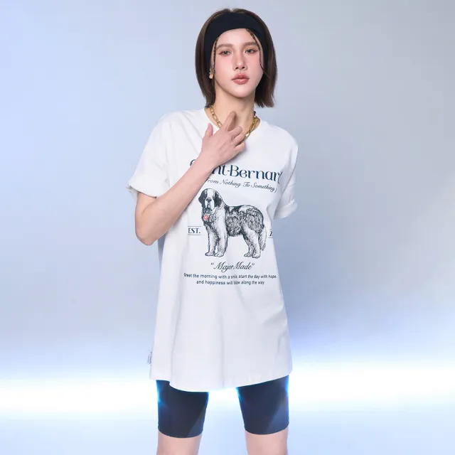 【MAJOR MADE】聖伯納犬素描厚版膠印T(休閒短T/圖案T恤/短袖上衣)