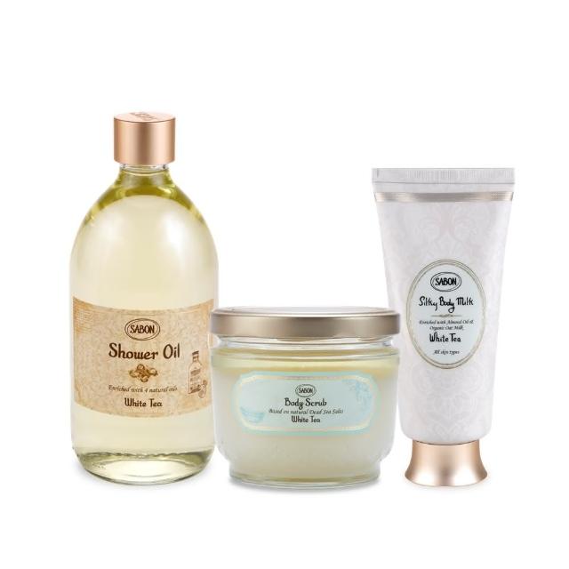 【SABON】官方直營 明星三部曲自由配(沐浴油500ml+身體磨砂膏600g+絲綢身體乳液200ml)