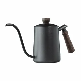 【Driver】德川原木細口壺-600ml(原木質感握把 壺內刻度設計 手沖壺 咖啡壺 咖啡器具 手沖咖啡)