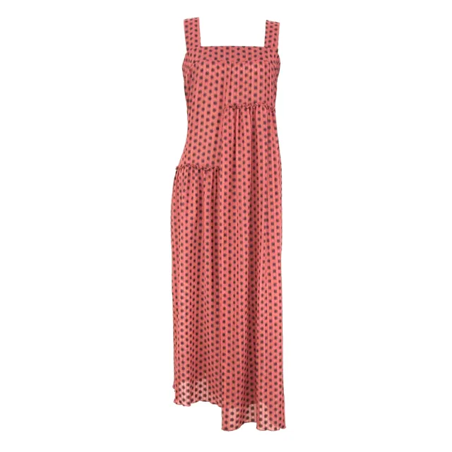 【ICHE 衣哲】Cop.Copine法國原裝進口法式雪紡無袖設計感洋裝