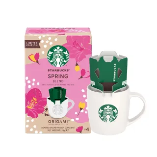 即期品【STARBUCKS 星巴克】濾掛咖啡-春季綜合咖啡4入/盒(有效期限以外包裝為主)