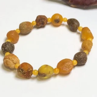 【勝弘珠寶】琥珀天然海漂仔手串
