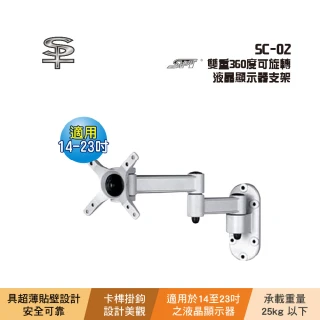 【SPT】SPT SC-02 雙重360度可旋轉液晶顯示器支架