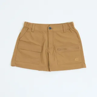 【ADISI】女UPF50+透氣快乾休閒短褲 AP2411042 黃棕色(抗UV 彈性 吸濕 速乾 輕薄 休閒褲)