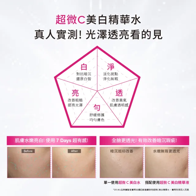 【DR.WU 達爾膚】超微C美白精華化妝水150ML