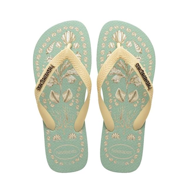【havaianas 哈瓦仕】拖鞋 女鞋 夾腳拖 地中海風情 Top Tropicalia Vibes 黃綠 4149722-9338W(哈瓦士)
