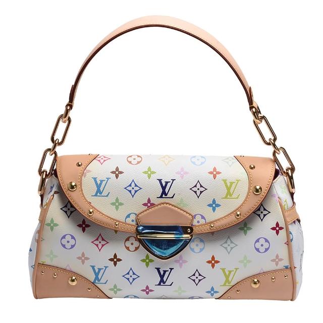 LV LOUIS VUITTON路易威登 M40203 Beverly MM 村上隆 Multicolore 釦式肩背包