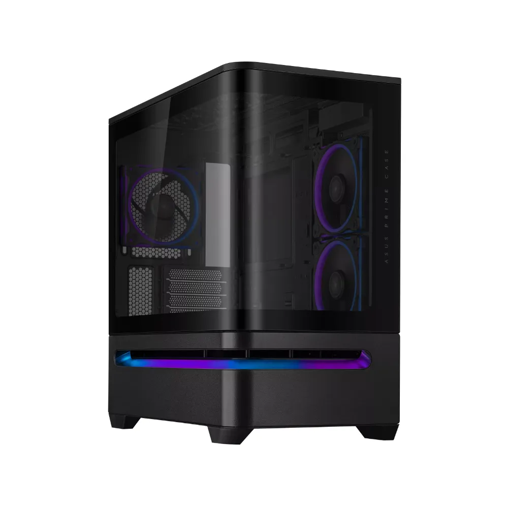 【ASUS 華碩】Prime AP202 ARGB 曲面全景玻璃電腦機殼 黑色(PRIME-AP202-ARGB-BLACK-TG)