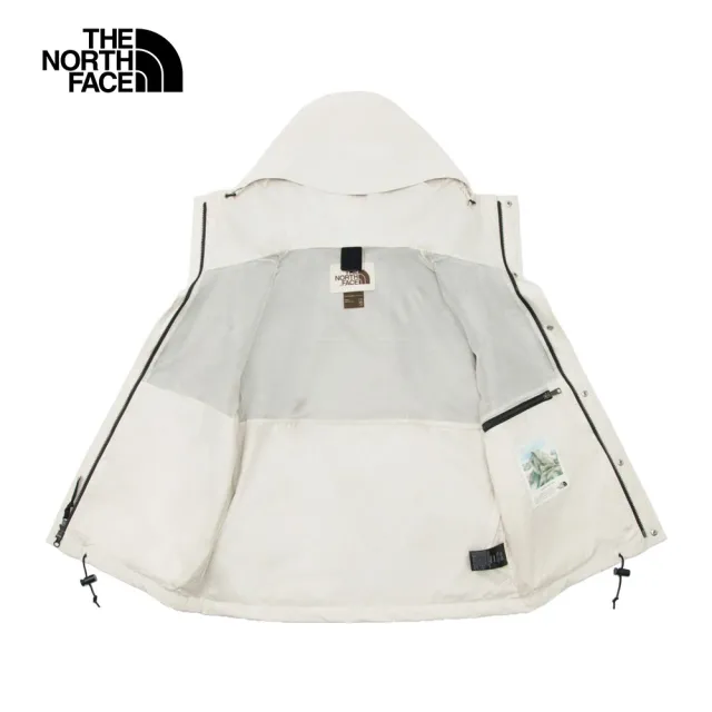 【The North Face 官方旗艦】經典ICON-北面男款米白色FUTURELIGHT防水透氣衝鋒衣｜8AKJROU