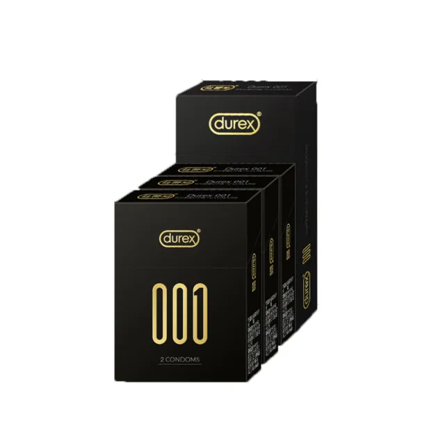 【Durex 杜蕾斯】001水性聚氨脂PU保險套2入x3+6入(共12入-避孕套/衛生套/001系列)