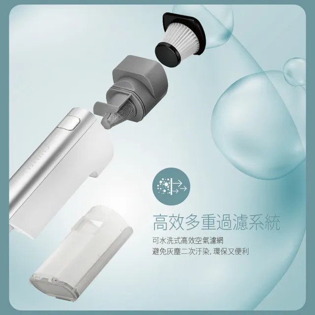 【CHIMEI 奇美】綠光顯塵超輕量無線吸塵器(VC-HLFWL1)