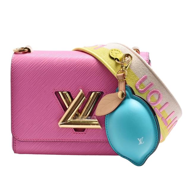 LV LOUIS VUITTON路易威登 M20693 Twist PM 系列經典 EPI 水波紋 LOGO 轉釦牛皮肩 斜背包