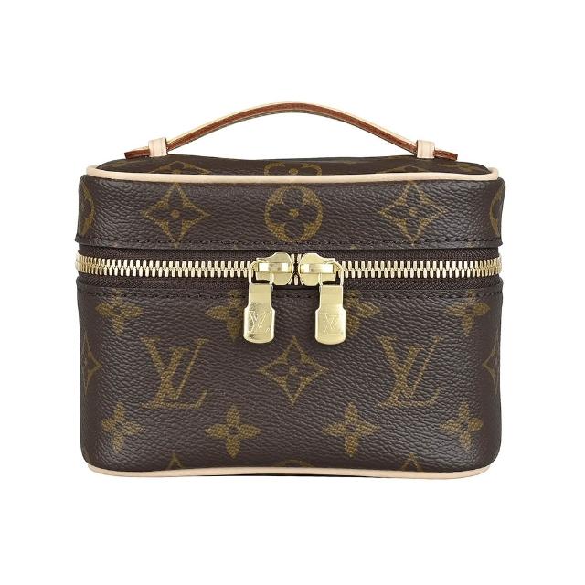 LV LOUIS VUITTON路易威登 M44936 NICE NANO 經典 Monogram 帆布拉鍊化妝箱