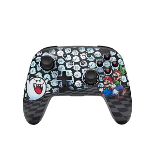 【PowerA】任天堂官方授權 增強款無線遊戲手把(NSGP0431-01-炫光瑪利歐害羞幽靈)