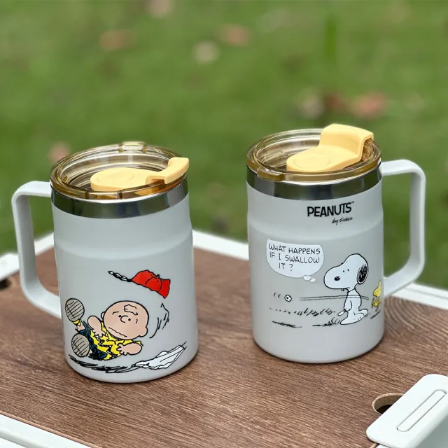 【BLACK HAMMER】SNOOPY運動系列不鏽鋼隔熱馬克杯-足球款