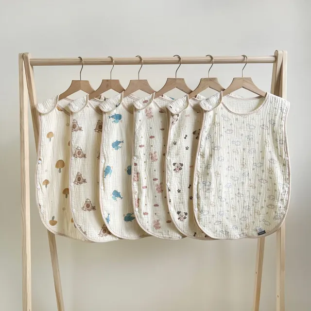 【Chu-mi 啾米】四層紗防踢睡袋(0-18M嬰兒防踢被 防踢背心 防踢被睡袋)