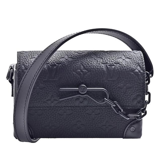 LV LOUIS VUITTON路易威登 M81746 經典 STEAMER 系列 Taurillon 皮革斜背小包