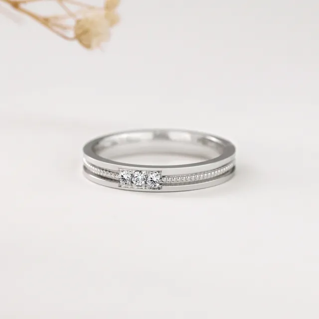 【PROMESSA】PT950鉑金 小皇冠系列 鑽石結婚戒指 / 對戒款(女戒)