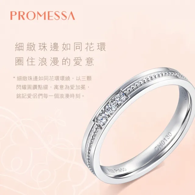 【PROMESSA】PT950鉑金 小皇冠系列 鑽石結婚戒指 / 對戒款(女戒)