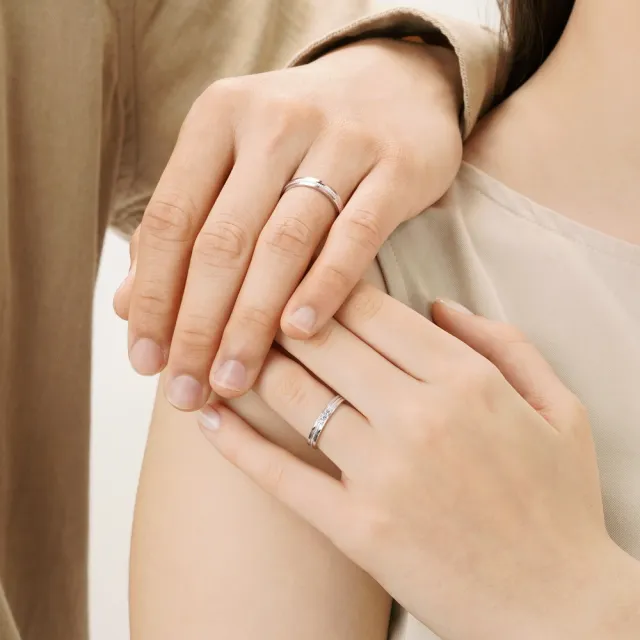 【PROMESSA】PT950鉑金 小皇冠系列 鑽石結婚戒指 / 對戒款(女戒)