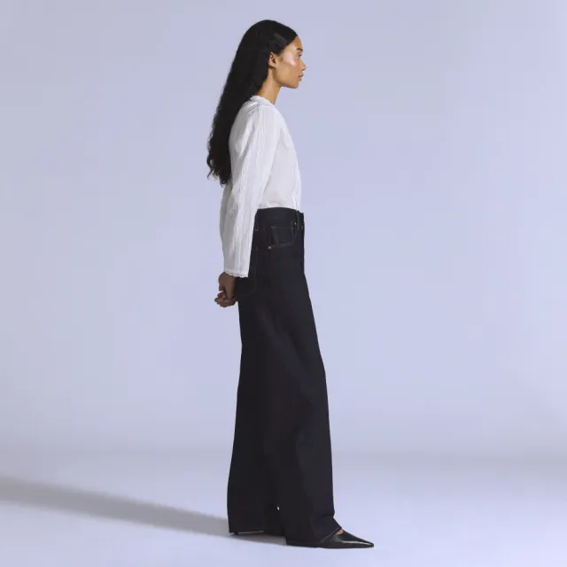 【LEVIS】BLUETAB™ Drop Barrel繭型丹寧牛仔寬褲 / 原色 女生牛仔褲 人氣新品 003J4-0000