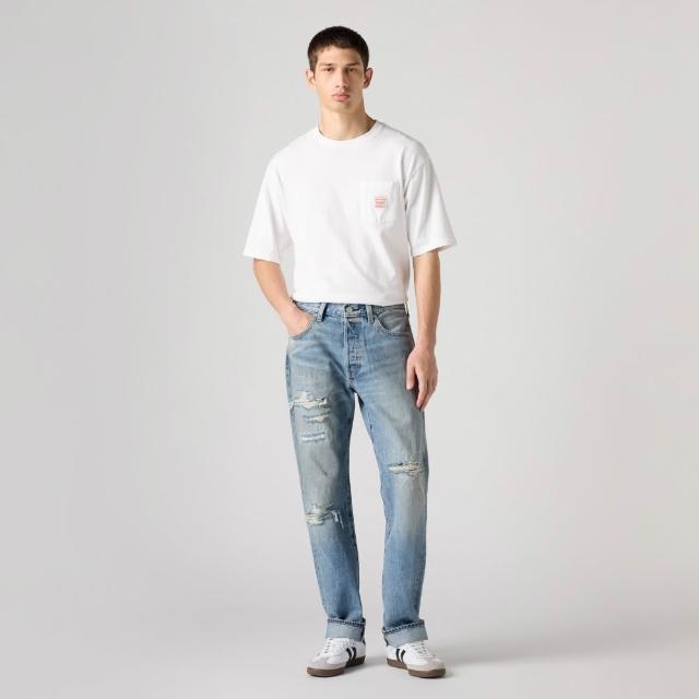 【LEVIS】501☆ Original中腰直筒牛仔褲 / 破壞加工 / 赤耳面料 男生牛仔褲 熱賣單品 00501-3736