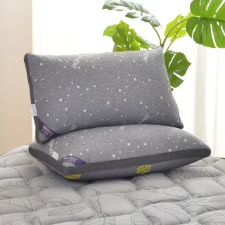 【送美式枕套】LooCa石墨烯醒腦枕頭1入(抗菌+乳膠+三段式獨立筒枕)