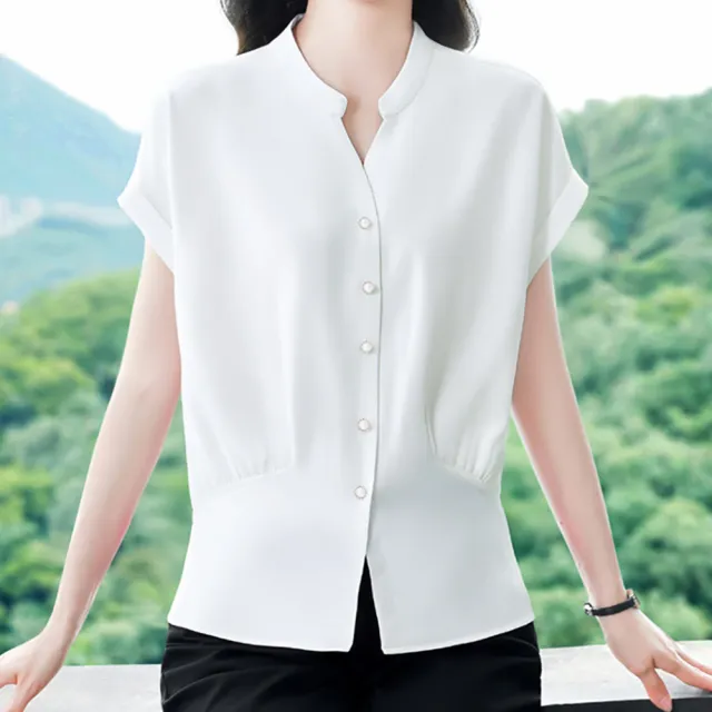 【麗質達人】9188短版V領上衣-AA (M-4XL)