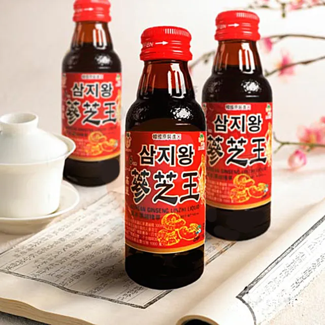 【金蔘】6年根韓國高麗人蔘蔘芝王禮盒(100ml*7瓶 共5盒)