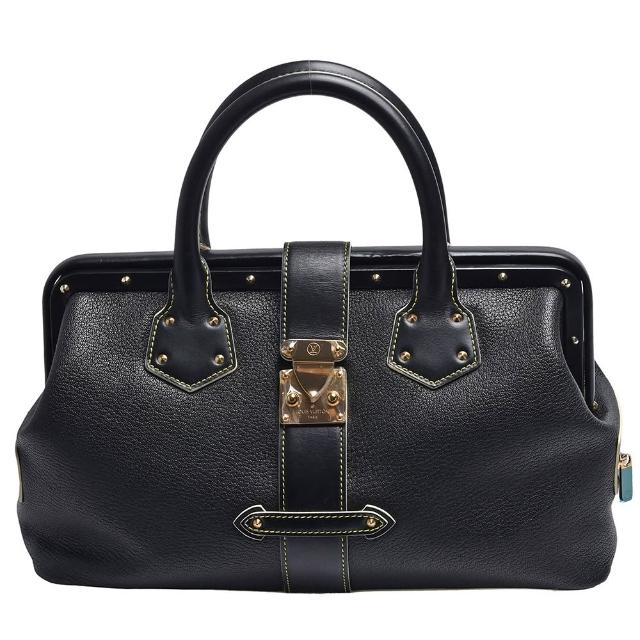 【Louis Vuitton 路易威登】M91805 SUHALI LINGENIEUX PM山羊皮鉚釘手提醫生包(中-黑/展示品)