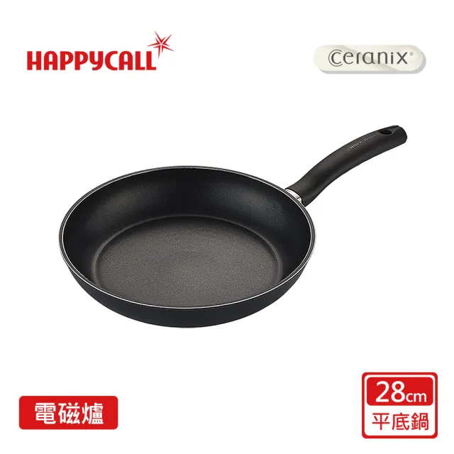 【HAPPYCALL】黑陶瓷IH鍛造不沾鍋平底鍋28CM(電磁爐適用)