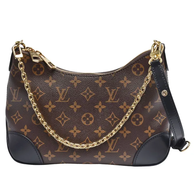 【Louis Vuitton 路易威登】M45831 BOULOGNE系列經典Monogram帆布手提/斜背包(黑色)
