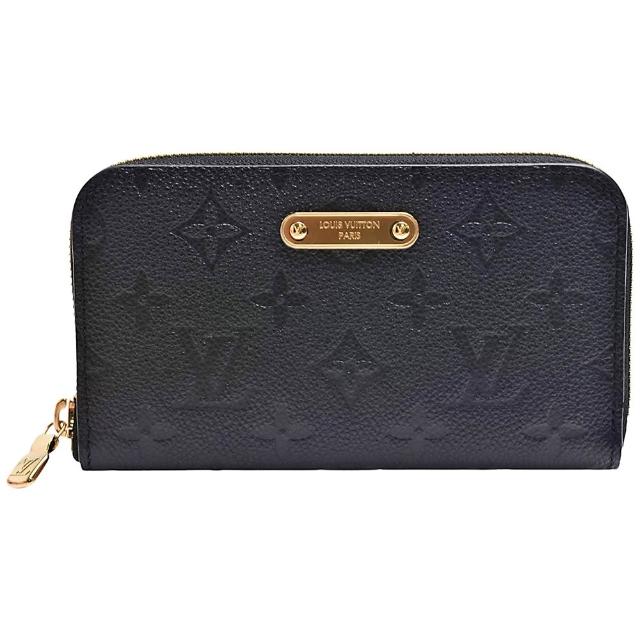 【Louis Vuitton 路易威登】M12425 經典Margot系列Empreinte皮革拉鍊中夾(黑)