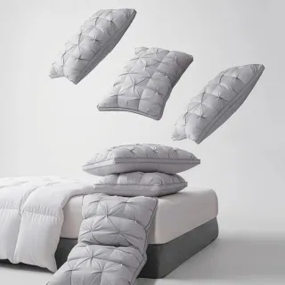 【Home of flowers】五星級飯店超彈護頸枕 可水洗纖維枕(纖維枕 成人枕 羽絲絨枕 枕頭)